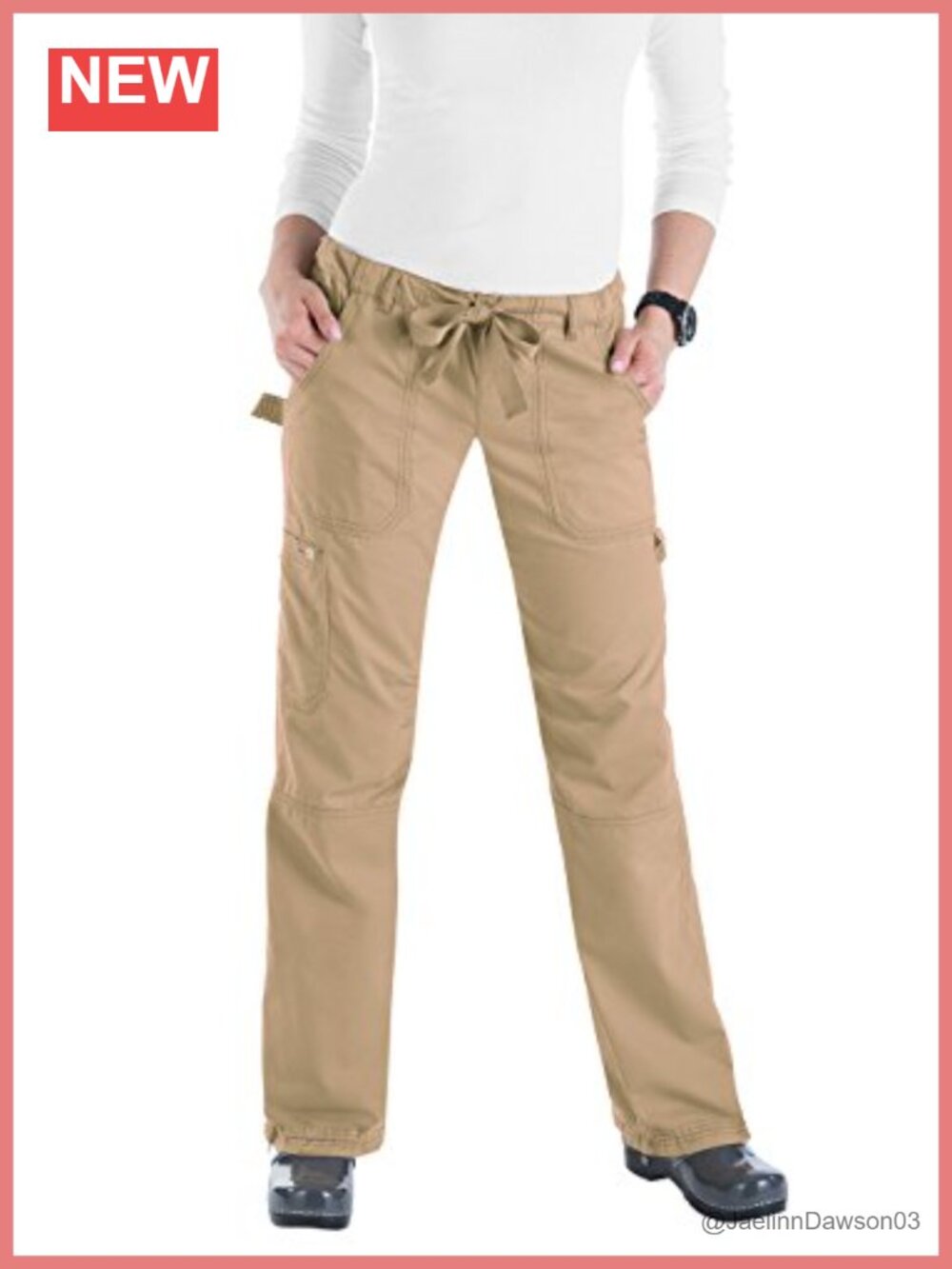 Lindsey Cargo Scrub Pants Low Rise Drawstring Medical Workwear